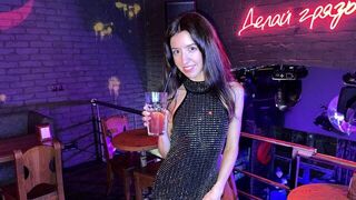 Public pickup in a nightclub and wild sex with bondage Creampie - porn video