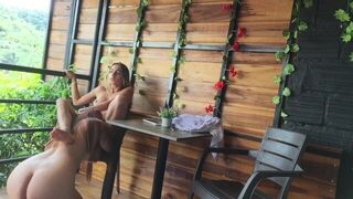 Delicious oral sex of horny girls in motel - porn video